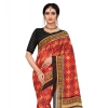 Women's Georgette Floral Print Saree With Unstitched Blouse 5.5Mtr (Red) Women's Georgette Floral Print Saree With Unstitched Blouse 5.5Mtr (Red)