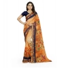 Women's Georgette Floral Print Saree With Unstitched Blouse 5.5Mtr (Blue-Orange) Women's Georgette Floral Print Saree With Unstitched Blouse 5.5Mtr (Blue-Orange)