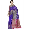 Women's Jacquard Woven Saree With Unstitched Blouse 5.5Mtr (Blue) Women's Jacquard Woven Saree With Unstitched Blouse 5.5Mtr (Blue)