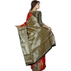 Women's Jacquard Woven Saree With Unstitched Blouse 5.5Mtr (Red)
