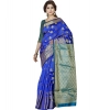 Women's Jacquard Woven Saree With Unstitched Blouse 5.5Mtr (Blue) Women's Jacquard Woven Saree With Unstitched Blouse 5.5Mtr (Blue)