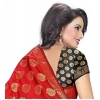 Women's Jacquard Woven Saree With Unstitched Blouse 5.5Mtr (Red) Women's Jacquard Woven Saree With Unstitched Blouse 5.5Mtr (Red)