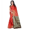 Women's Jacquard Woven Saree With Unstitched Blouse 5.5Mtr (Red) Women's Jacquard Woven Saree With Unstitched Blouse 5.5Mtr (Red)