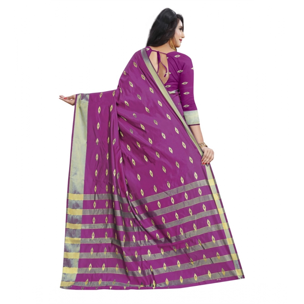 Women's Silk Blend Woven Saree With Unstitched Blouse 5.5Mtr (Pink) Women's Silk Blend Woven Saree With Unstitched Blouse 5.5Mtr (Pink)