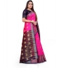 Women's Silk Blend Woven Saree With Unstitched Blouse 5.5Mtr (Pink) Women's Silk Blend Woven Saree With Unstitched Blouse 5.5Mtr (Pink)