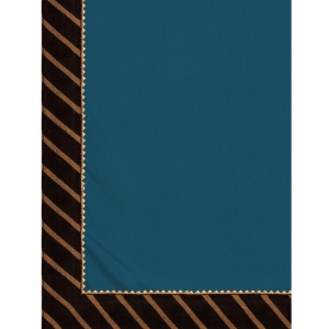 Generic Women's Chiffon Self Design Saree With Unstitched Blouse 5.5Mtr (Blue)