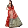 Women's Jacquard Woven Saree With Unstitched Blouse 5.5Mtr (Red) Women's Jacquard Woven Saree With Unstitched Blouse 5.5Mtr (Red)