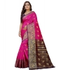 Women's Silk Blend Woven Saree With Unstitched Blouse 5.5Mtr (Pink-Beige) Women's Silk Blend Woven Saree With Unstitched Blouse 5.5Mtr (Pink-Beige)