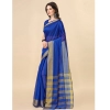 Women's Cotton Silk Striped Saree With Unstitched Blouse 5.5Mtr (Multicolor) Women's Cotton Silk Striped Saree With Unstitched Blouse 5.5Mtr (Multicolor)