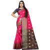 Women's Silk Blend Woven Saree With Unstitched Blouse 5.5Mtr (Purple-Pink) Women's Silk Blend Woven Saree With Unstitched Blouse 5.5Mtr (Purple-Pink)