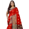Women's Silk Blend Woven Saree With Unstitched Blouse 5.5Mtr (Purple-Red) Women's Silk Blend Woven Saree With Unstitched Blouse 5.5Mtr (Purple-Red)