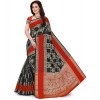 Women's Jacquard Woven Saree With Unstitched Blouse 5.5Mtr (Red-Black) Women's Jacquard Woven Saree With Unstitched Blouse 5.5Mtr (Red-Black)