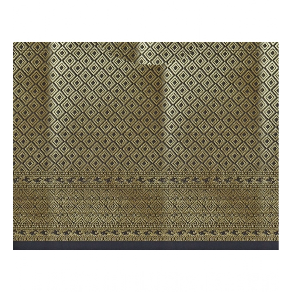 Women's Jacquard Woven Saree With Unstitched Blouse 5.5Mtr (Red)