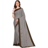 Women's Chiffon Self Design Saree With Unstitched Blouse 5.5Mtr (Silver) Women's Chiffon Self Design Saree With Unstitched Blouse 5.5Mtr (Silver)