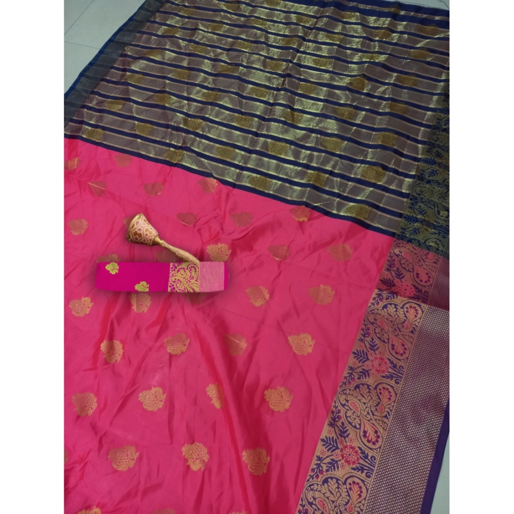 Women's Silk Blend Woven Saree With Unstitched Blouse 5.5Mtr (Multicolor) Women's Silk Blend Woven Saree With Unstitched Blouse 5.5Mtr (Multicolor)