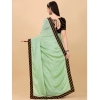 Women's Chiffon Self Design Saree With Unstitched Blouse 5.5Mtr (Light Green) Women's Chiffon Self Design Saree With Unstitched Blouse 5.5Mtr (Light Green)
