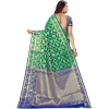 Women's Jacquard Woven Saree With Unstitched Blouse 5.5Mtr (Green) Women's Jacquard Woven Saree With Unstitched Blouse 5.5Mtr (Green)