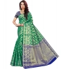 Women's Jacquard Woven Saree With Unstitched Blouse 5.5Mtr (Green) Women's Jacquard Woven Saree With Unstitched Blouse 5.5Mtr (Green)