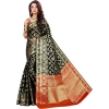 Women's Jacquard Woven Saree With Unstitched Blouse 5.5Mtr (Black) Women's Jacquard Woven Saree With Unstitched Blouse 5.5Mtr (Black)