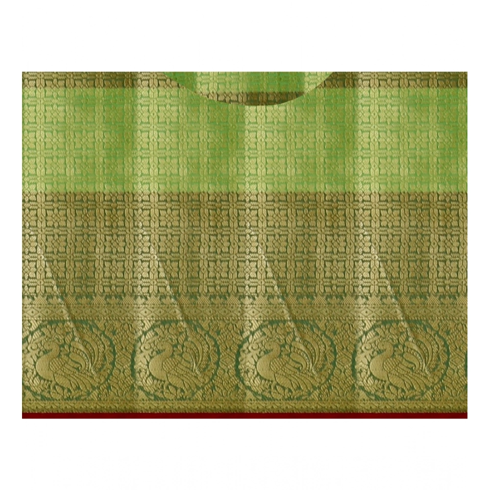 Women's Jacquard Woven Saree With Unstitched Blouse 5.5Mtr (Green) Women's Jacquard Woven Saree With Unstitched Blouse 5.5Mtr (Green)