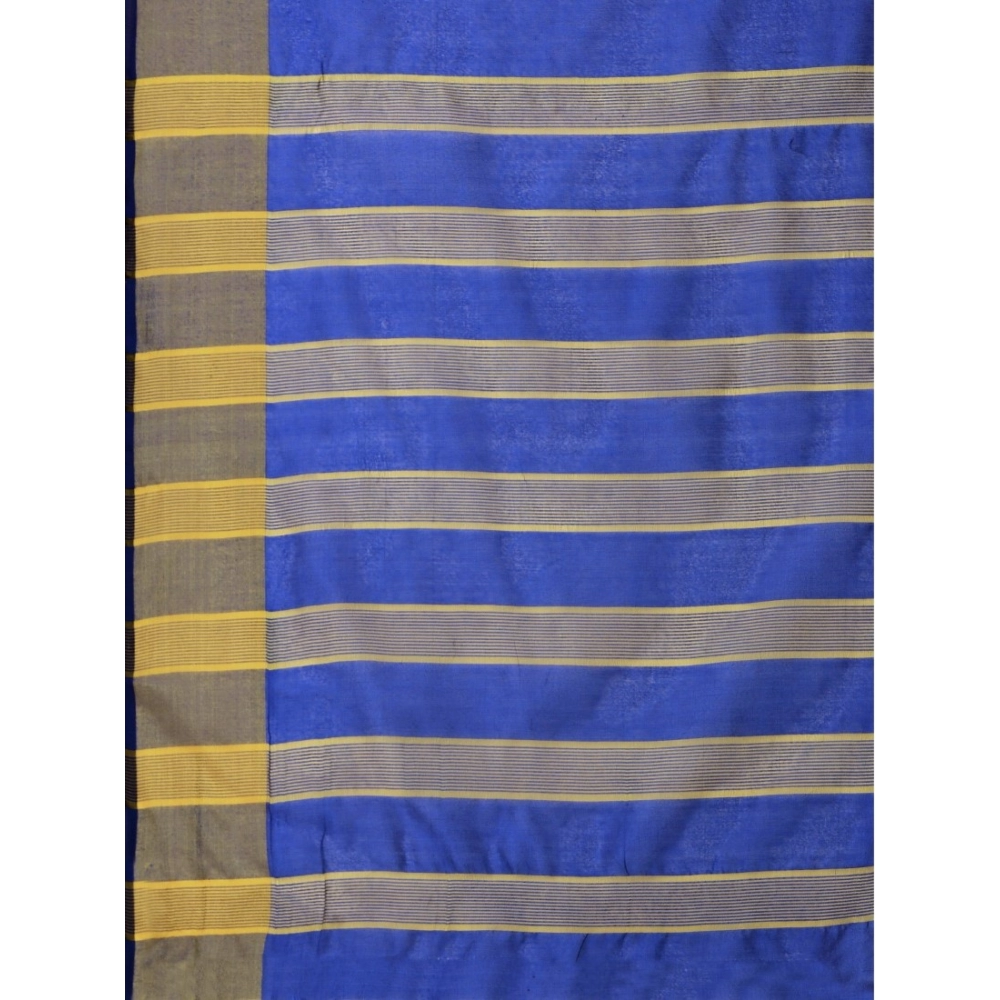 Women's Cotton Silk Striped Saree With Unstitched Blouse 5.5Mtr (Multicolor) Women's Cotton Silk Striped Saree With Unstitched Blouse 5.5Mtr (Multicolor)