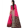 Women's Silk Blend Woven Saree With Unstitched Blouse 5.5Mtr (Purple-Pink) Women's Silk Blend Woven Saree With Unstitched Blouse 5.5Mtr (Purple-Pink)