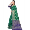 Women's Jacquard Woven Saree With Unstitched Blouse 5.5Mtr (Green) Women's Jacquard Woven Saree With Unstitched Blouse 5.5Mtr (Green)
