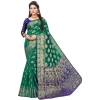 Women's Jacquard Woven Saree With Unstitched Blouse 5.5Mtr (Green) Women's Jacquard Woven Saree With Unstitched Blouse 5.5Mtr (Green)
