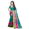 Women's Jacquard Woven Saree With Unstitched Blouse 5.5Mtr (Dark Green) Women's Jacquard Woven Saree With Unstitched Blouse 5.5Mtr (Dark Green)