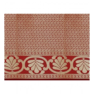 Generic Women's Jacquard Woven Saree With Unstitched Blouse 5.5Mtr (Black)