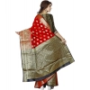 Women's Jacquard Woven Saree With Unstitched Blouse 5.5Mtr (Red) Women's Jacquard Woven Saree With Unstitched Blouse 5.5Mtr (Red)