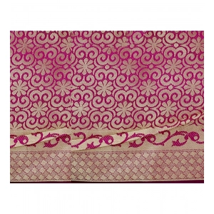Generic Women's Jacquard Woven Saree With Unstitched Blouse 5.5Mtr (Blue)