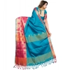 Women's Jacquard Woven Saree With Unstitched Blouse 5.5Mtr (Multicolor)