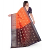 Women's Silk Blend Woven Saree With Unstitched Blouse 5.5Mtr (Orange) Women's Silk Blend Woven Saree With Unstitched Blouse 5.5Mtr (Orange)