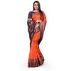 Women's Silk Blend Woven Saree With Unstitched Blouse 5.5Mtr (Orange) Women's Silk Blend Woven Saree With Unstitched Blouse 5.5Mtr (Orange)