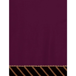 Generic Women's Chiffon Self Design Saree With Unstitched Blouse 5.5Mtr (Purple)