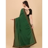 Women's Chiffon Self Design Saree With Unstitched Blouse 5.5Mtr (Green) Women's Chiffon Self Design Saree With Unstitched Blouse 5.5Mtr (Green)