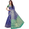 Women's Jacquard Woven Saree With Unstitched Blouse 5.5Mtr (Blue) Women's Jacquard Woven Saree With Unstitched Blouse 5.5Mtr (Blue)