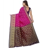 Women's Silk Blend Woven Saree With Unstitched Blouse 5.5Mtr (Purple-Pink) Women's Silk Blend Woven Saree With Unstitched Blouse 5.5Mtr (Purple-Pink)