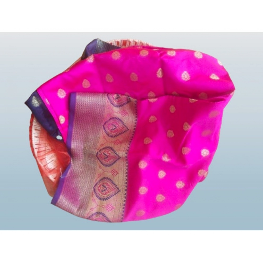 Women's Silk Blend Woven Saree With Unstitched Blouse 5.5Mtr (Pink) Women's Silk Blend Woven Saree With Unstitched Blouse 5.5Mtr (Pink)