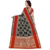Women's Jacquard Woven Saree With Unstitched Blouse 5.5Mtr (Red-Black) Women's Jacquard Woven Saree With Unstitched Blouse 5.5Mtr (Red-Black)