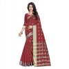 Women's Silk Blend Woven Saree With Unstitched Blouse 5.5Mtr (Red) Women's Silk Blend Woven Saree With Unstitched Blouse 5.5Mtr (Red)