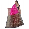 Women's Jacquard Woven Saree With Unstitched Blouse 5.5Mtr (Pink) Women's Jacquard Woven Saree With Unstitched Blouse 5.5Mtr (Pink)