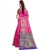Women's Jacquard Woven Saree With Unstitched Blouse 5.5Mtr (Pink) Women's Jacquard Woven Saree With Unstitched Blouse 5.5Mtr (Pink)