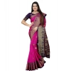 Women's Silk Blend Woven Saree With Unstitched Blouse 5.5Mtr (Blue-Pink) Women's Silk Blend Woven Saree With Unstitched Blouse 5.5Mtr (Blue-Pink)