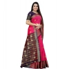 Women's Silk Blend Woven Saree With Unstitched Blouse 5.5Mtr (Purple-Pink) Women's Silk Blend Woven Saree With Unstitched Blouse 5.5Mtr (Purple-Pink)