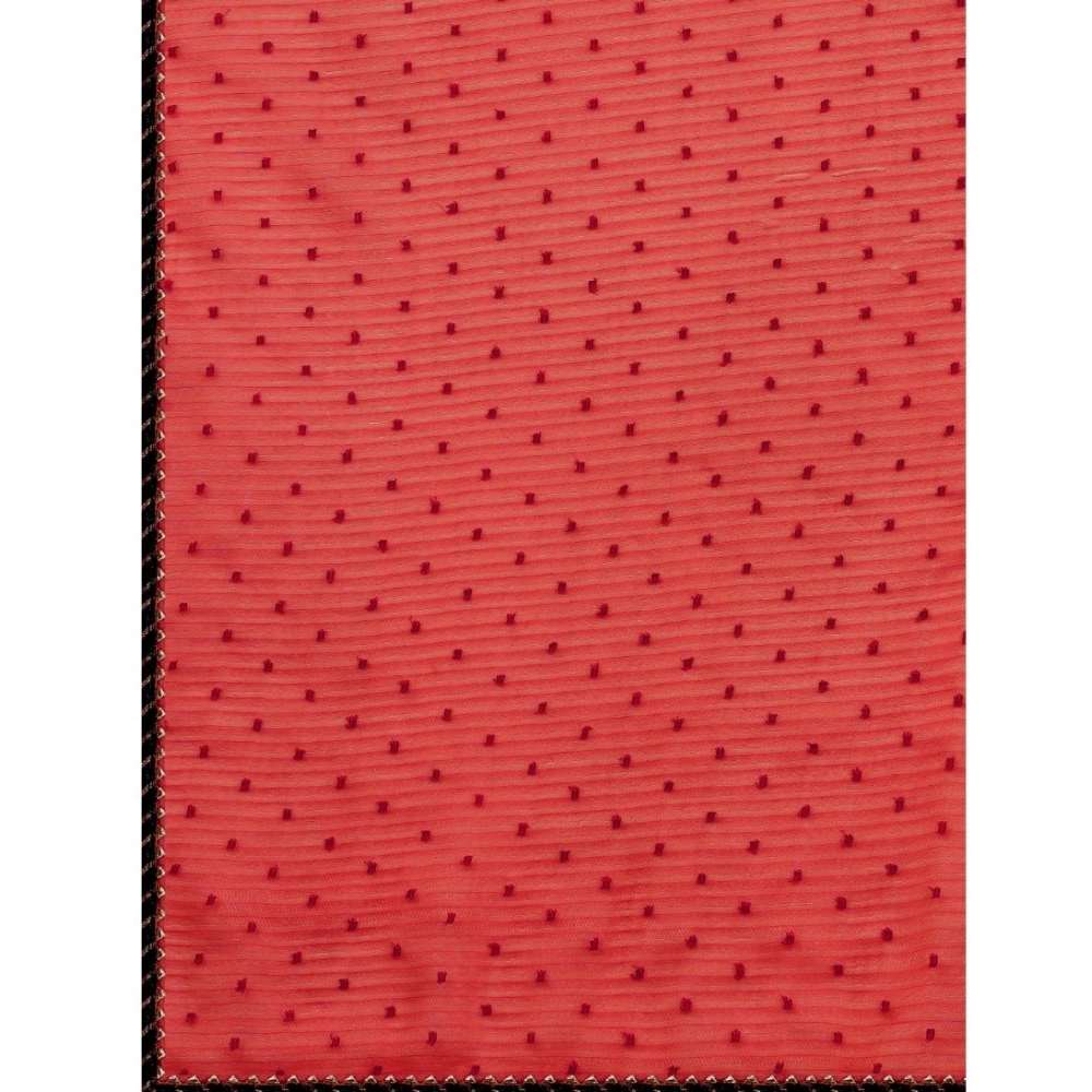 Women's Silk Blend Embellished Saree With Unstitched Blouse 5.5Mtr (Red) Women's Silk Blend Embellished Saree With Unstitched Blouse 5.5Mtr (Red)