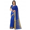 Women's Cotton Silk Striped Saree With Unstitched Blouse 5.5Mtr (Multicolor) Women's Cotton Silk Striped Saree With Unstitched Blouse 5.5Mtr (Multicolor)
