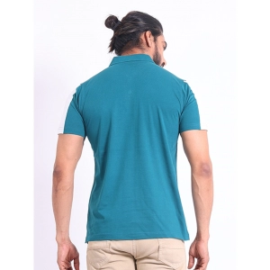 Generic Men's Casual Cotton Printed Polo Neck Half Sleeve T-Shirt (Green)