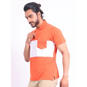 Generic Men's Casual Cotton Printed Polo Neck Half Sleeve T-Shirt (Brown)
